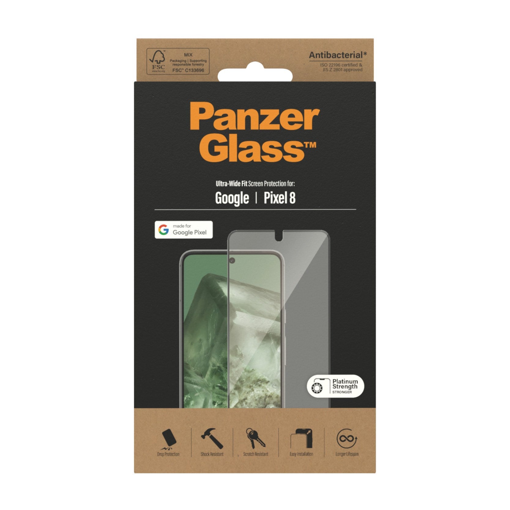 PanzerGlass® Screen Protector Google Pixel 8 | Ultra-Wide Fit
